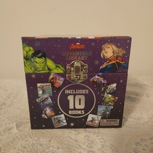 Marvel Avengers Purple Book Box with Hulk and Captain Marvel Artwork